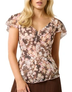 Liora Top in Jungle Floral