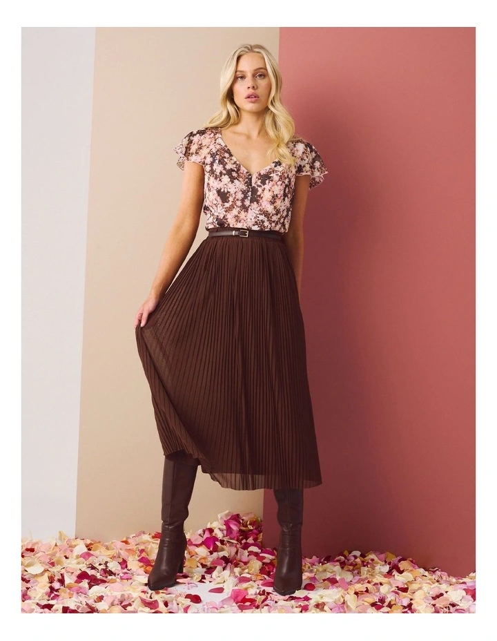 Espressia Skirt in Brown image 2
