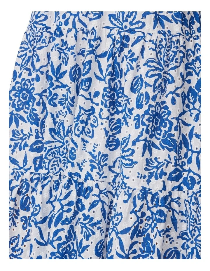 Cote Dazur Midi Dress in Milk/Azure image 4