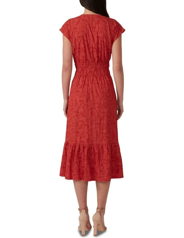 Crimson Charm Dress in Orange image 2
