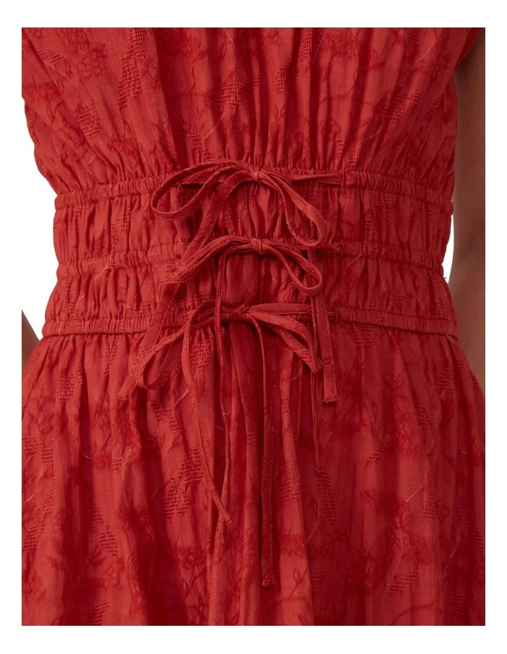 Crimson Charm Dress in Orange image 4