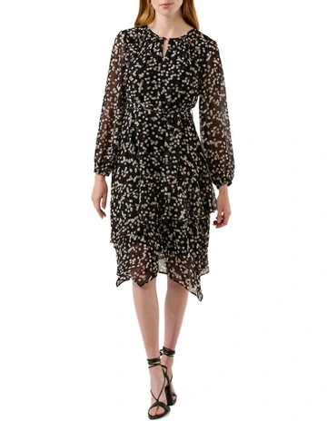 Duststone Dress in Black/Beige