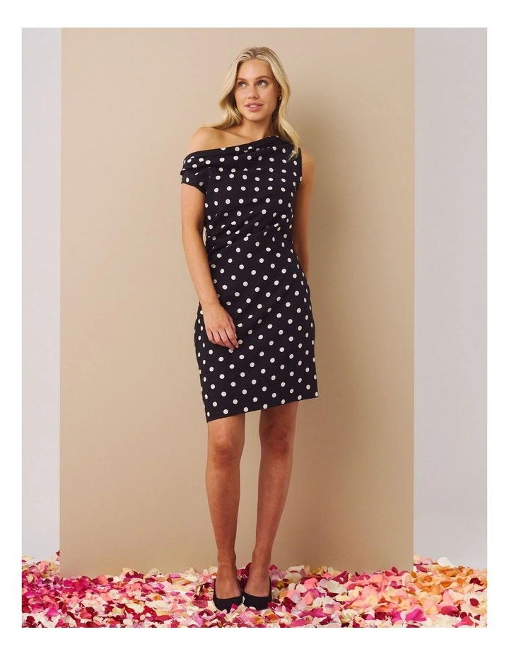 Polka Dress in Black/Vanilla image 2
