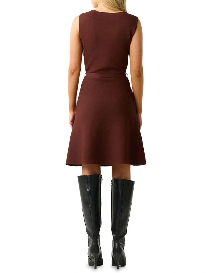 Solace Knit Dress in Chocolate image 3