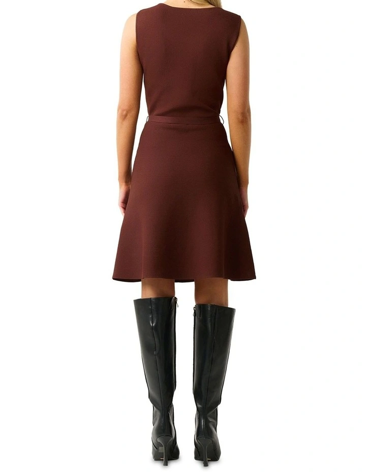 Solace Knit Dress in Chocolate image 3