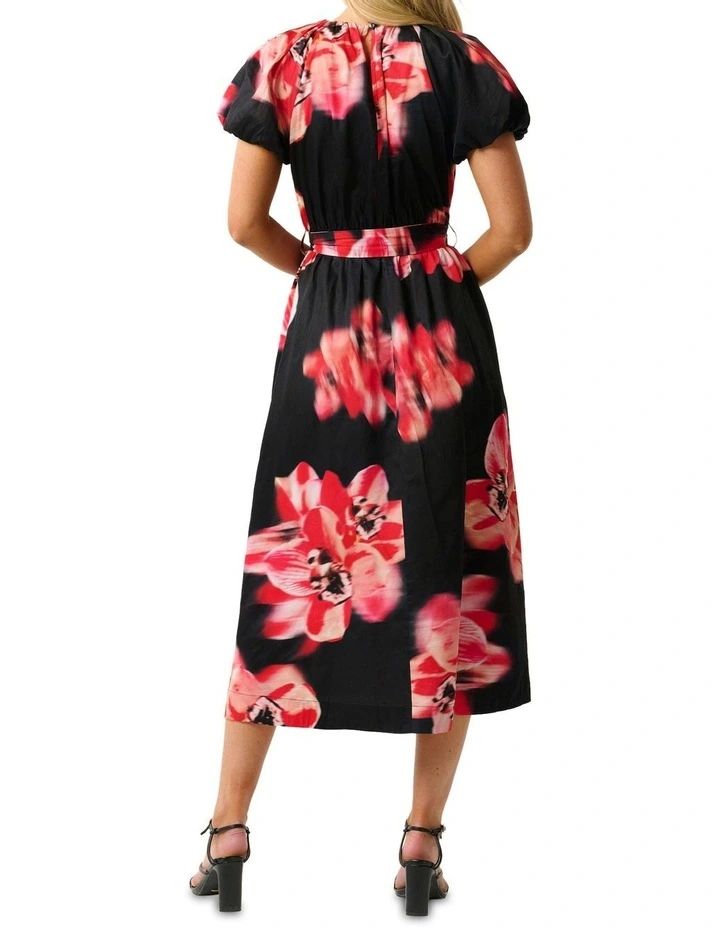 Flamingo Cattleya Dress in Black/Rose kiss image 3