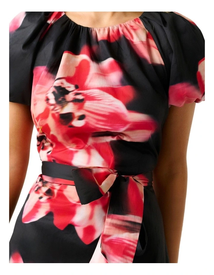 Flamingo Cattleya Dress in Black/Rose kiss image 5