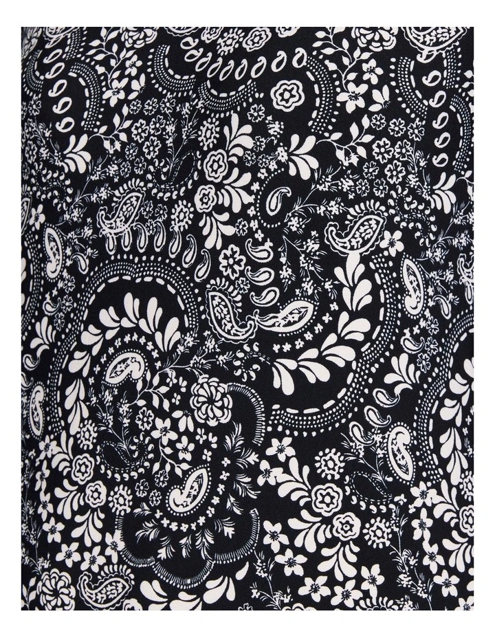 Yellow tunic with paisley prints main image 1