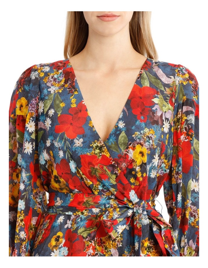 bishop sleeve wrap dress