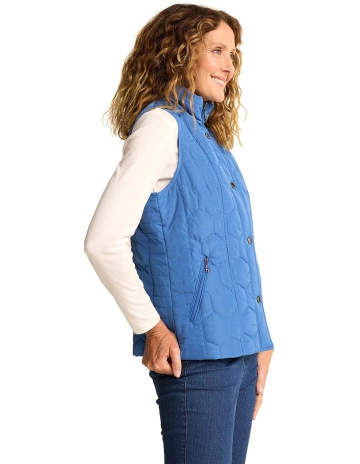 Empress Madden Quilt Vest in Blue image 2