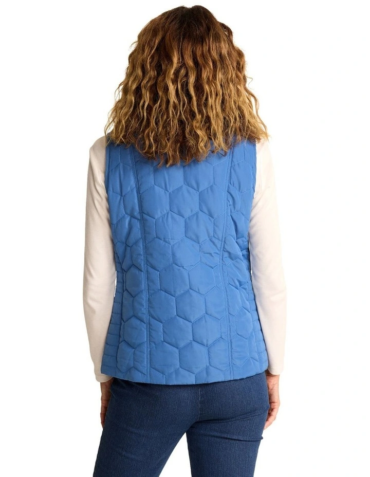 Empress Madden Quilt Vest in Blue image 3