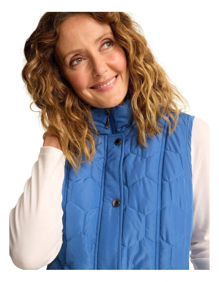 Empress Madden Quilt Vest in Blue image 4