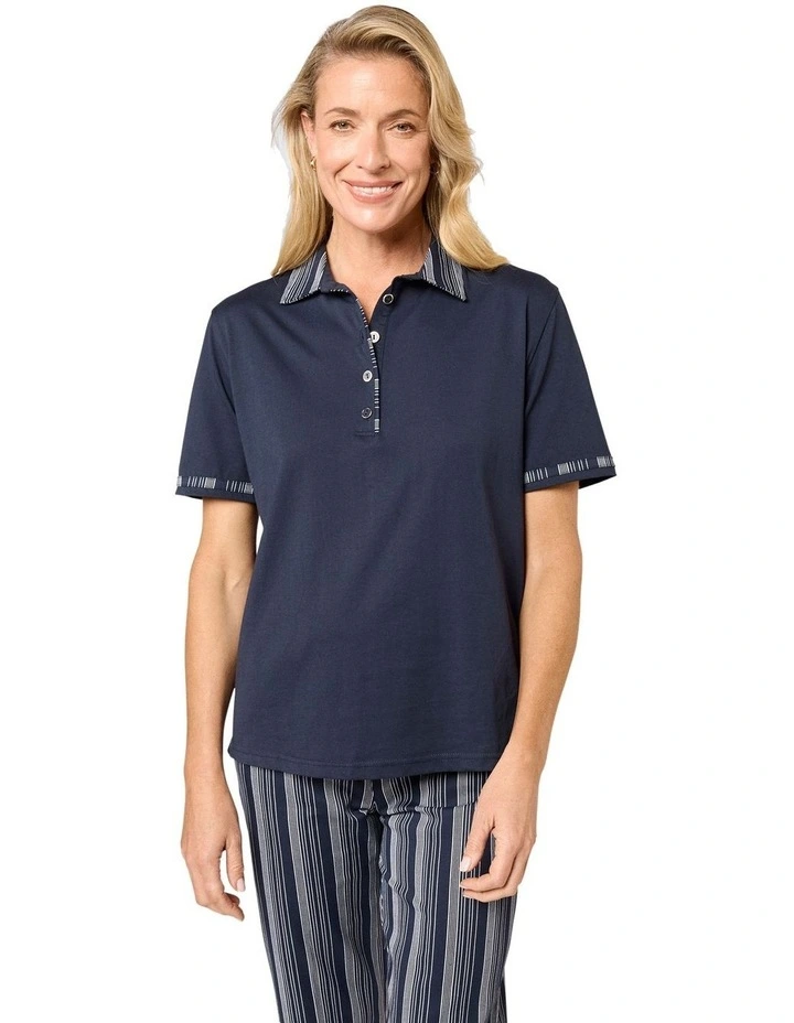 Mainie Polo T-shirt in Blue image 1