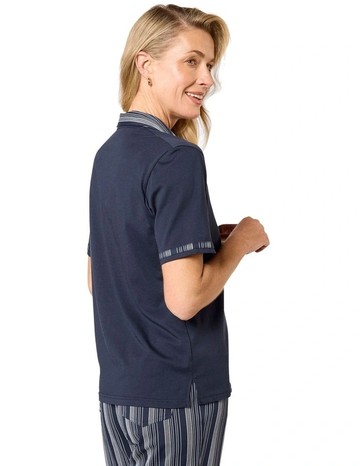 Mainie Polo T-shirt in Blue image 2