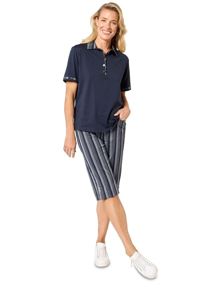 Mainie Polo T-shirt in Blue image 4