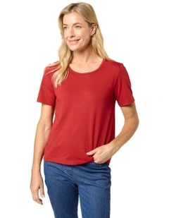 Kinnersly Scoop Neck Tee in Viking