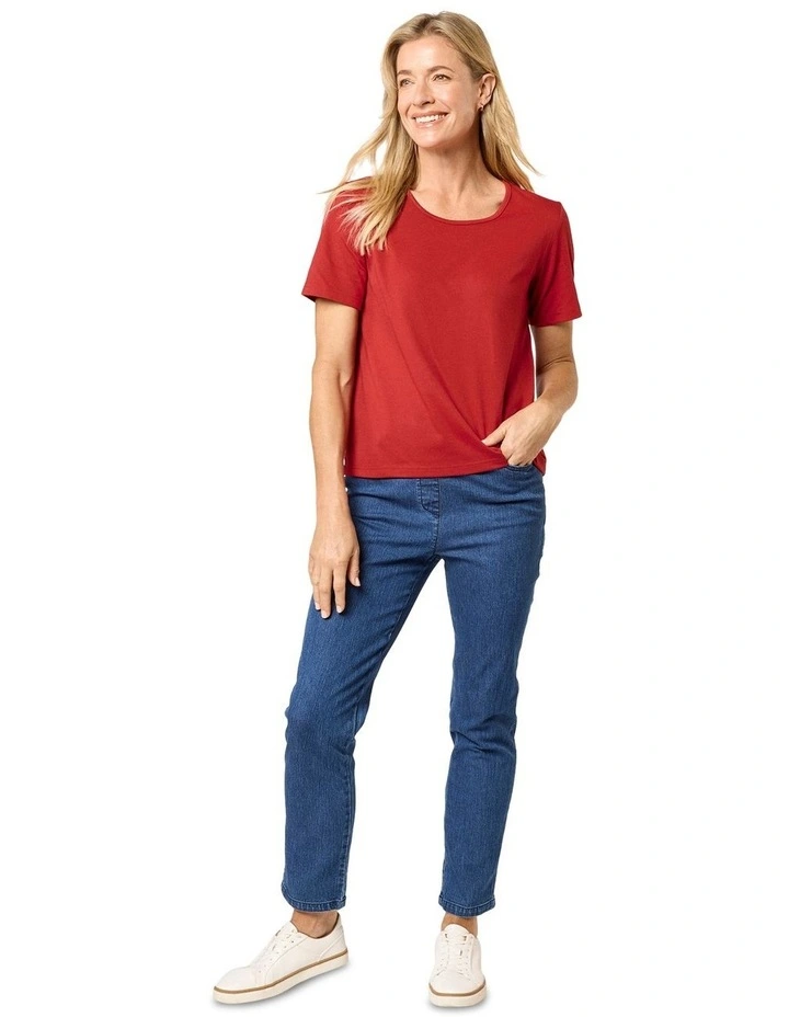 Kinnersly Scoop Neck Tee in Viking image 4