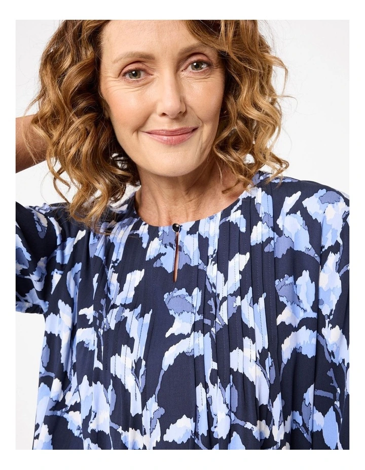 Brittany 3/4 Sleeve Shirt in Blue image 3