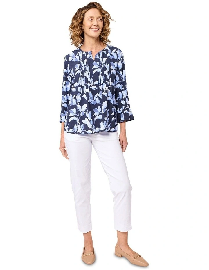Brittany 3/4 Sleeve Shirt in Blue image 4
