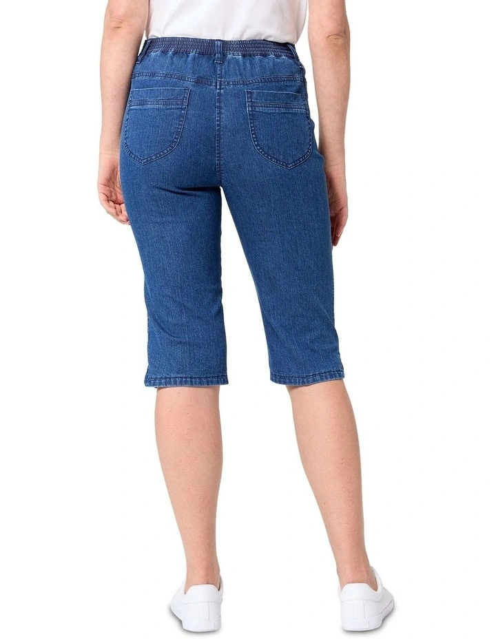 Heritage Long Shorts in Denim image 2