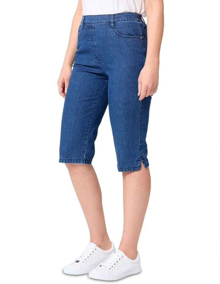 Heritage Long Shorts in Denim image 3