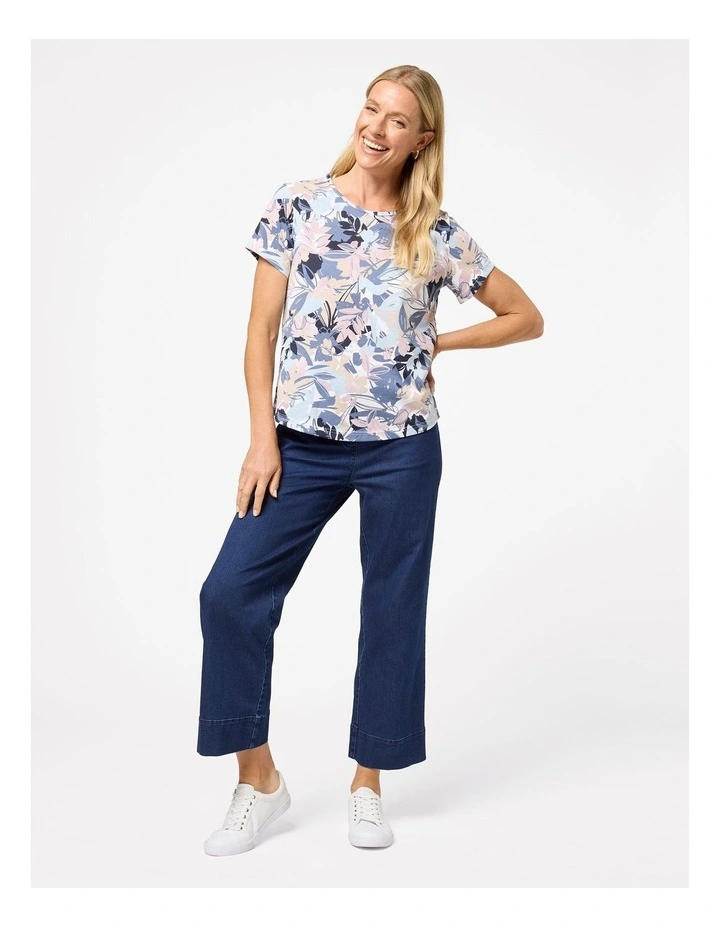 Intense Short Wide Leg Jean in Denim image 4