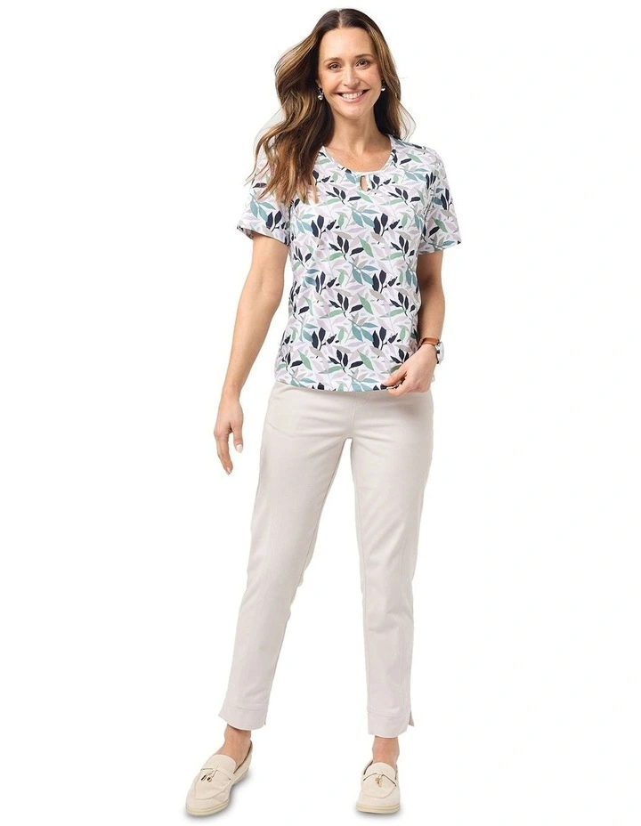 Taren Short Length Pant in Pebble 2 image 4