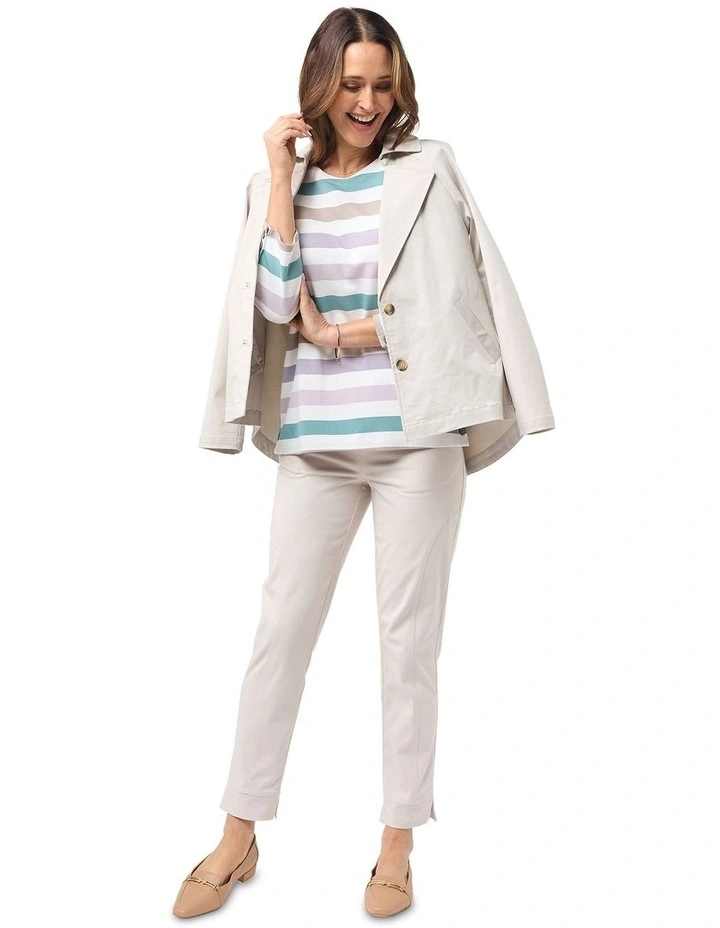 Taren Short Length Pant in Pebble 2 image 5