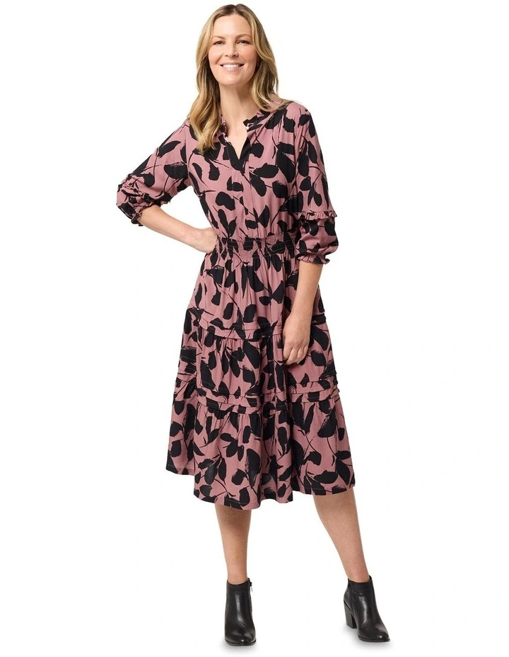 Carmyn 3/4 Sleeve Dress in Pink image 1