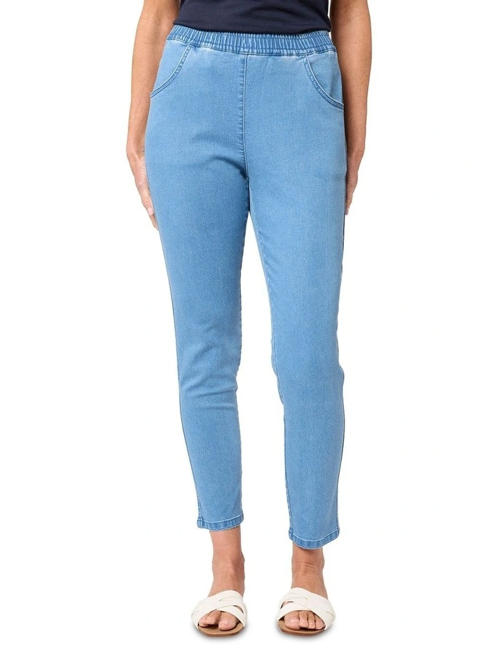 Intense Denim Short Length Jean in Blue image 1