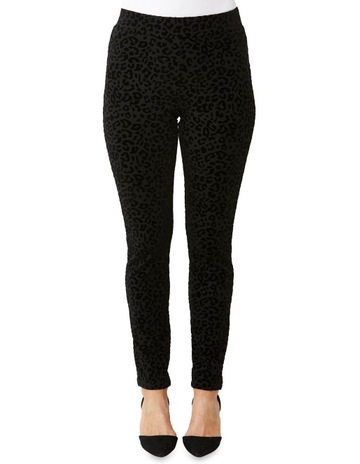 PINGPONG Flocked Animal Ponte Legging 
