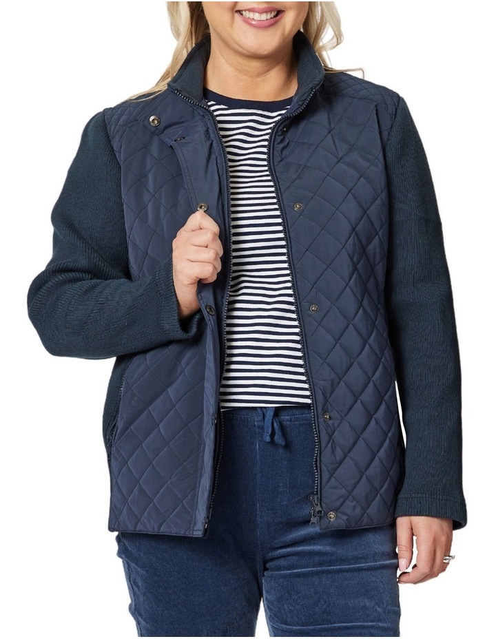 Brighton Puffer Jacket in Blue Navy