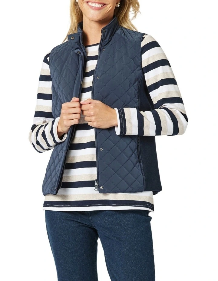 Brighton Puffer Vest in Blue image 2