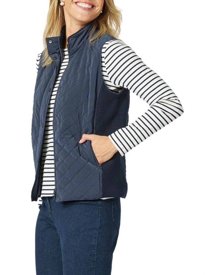 Brighton Puffer Vest in Blue image 3