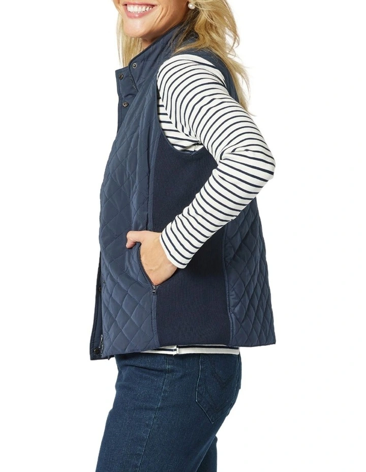 Brighton Puffer Vest in Blue image 4