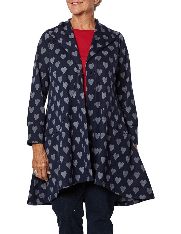 Heart Ponte Jacket Navy