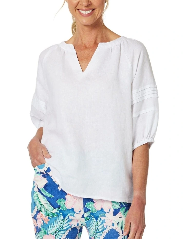 Diana Detail Top in White image 1