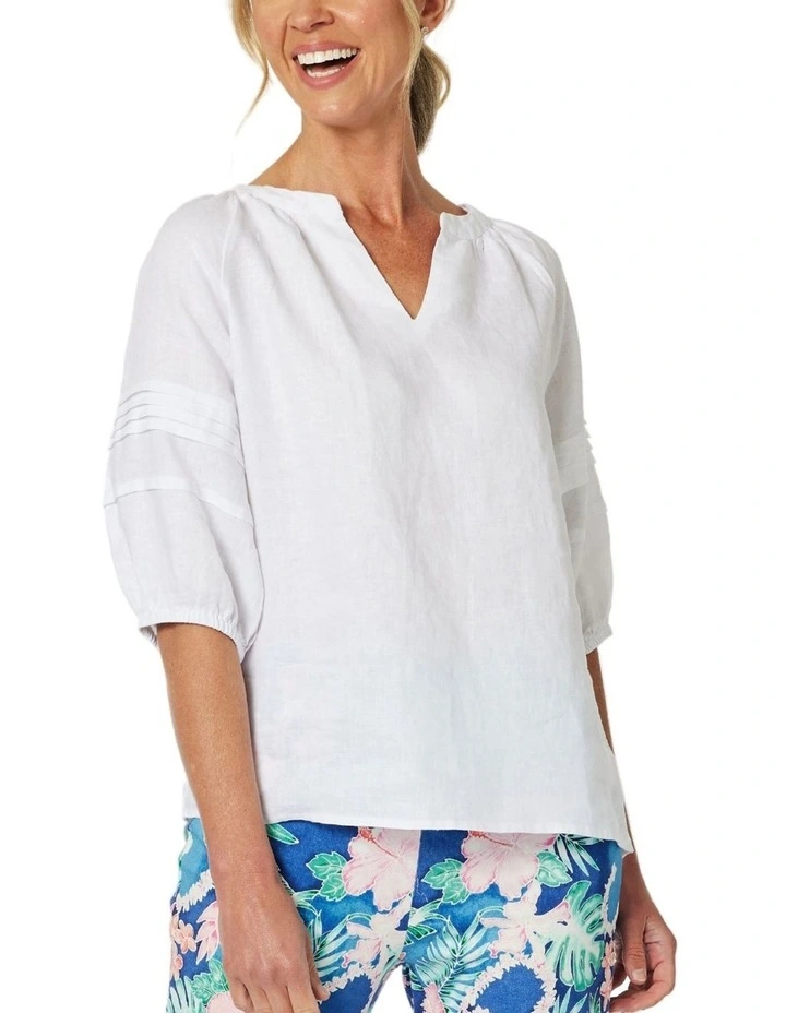 Diana Detail Top in White image 2