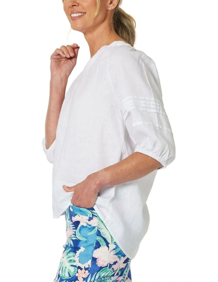 Diana Detail Top in White image 3