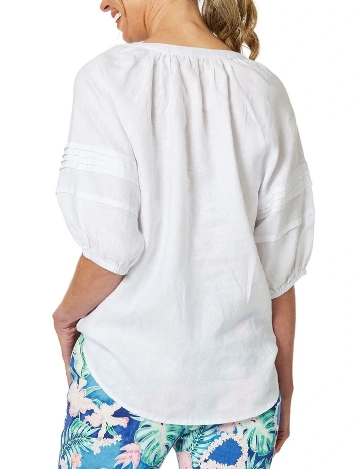 Diana Detail Top in White image 4