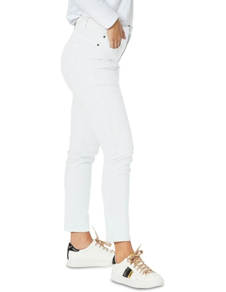 Wonder Slim Leg Jeans in White image 2