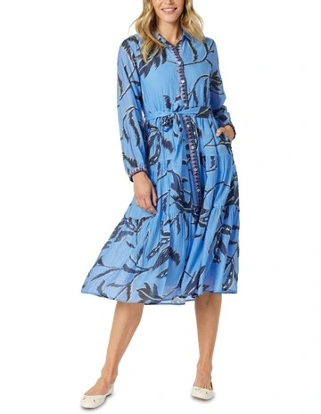 Peninsula Dress in Blue