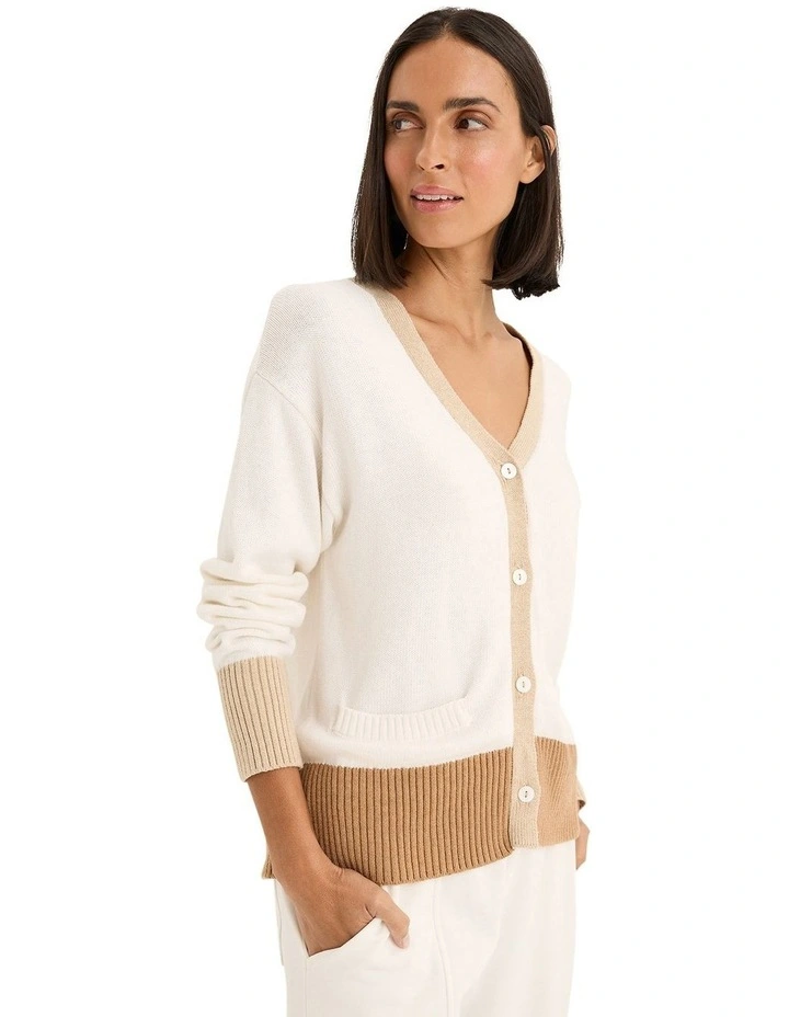 Carbon Cardigan in Ecru image 3