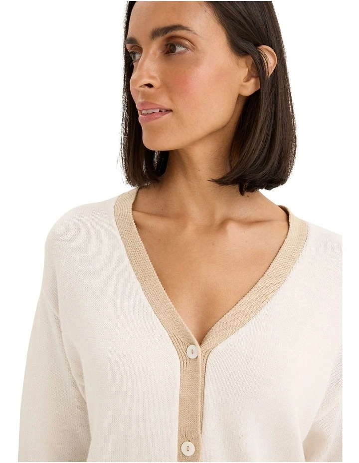 Carbon Cardigan in Ecru image 5