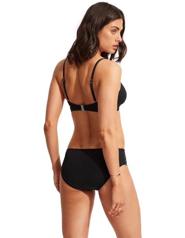 Collective Hybrid Bralette Bikini Top in Black image 3
