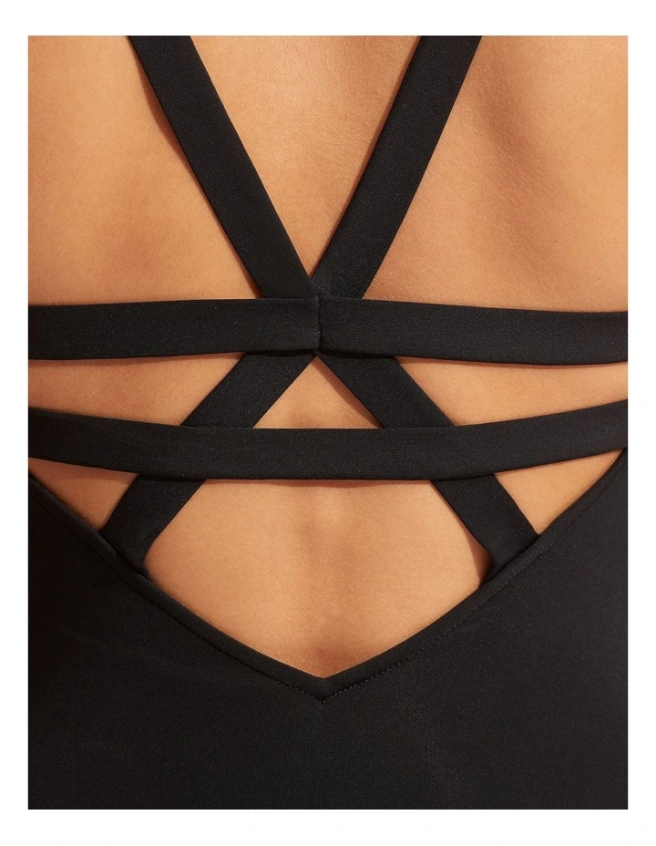 Collective Deep V One Piece in Black image 4