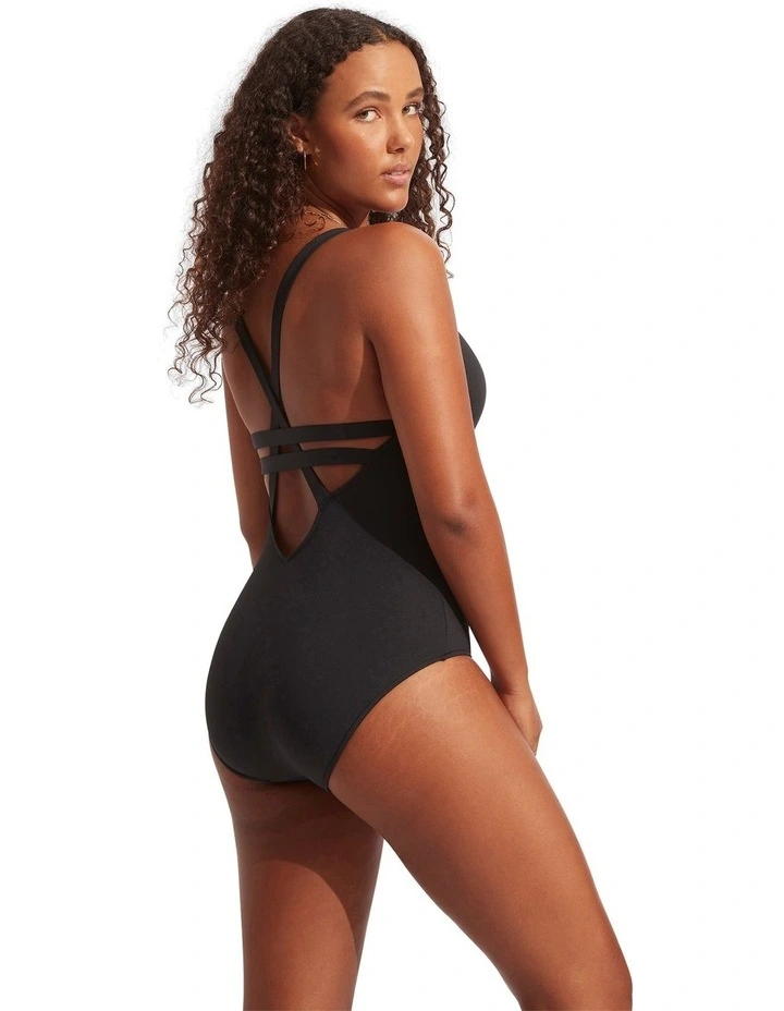 Collective Deep V One Piece in Black image 6