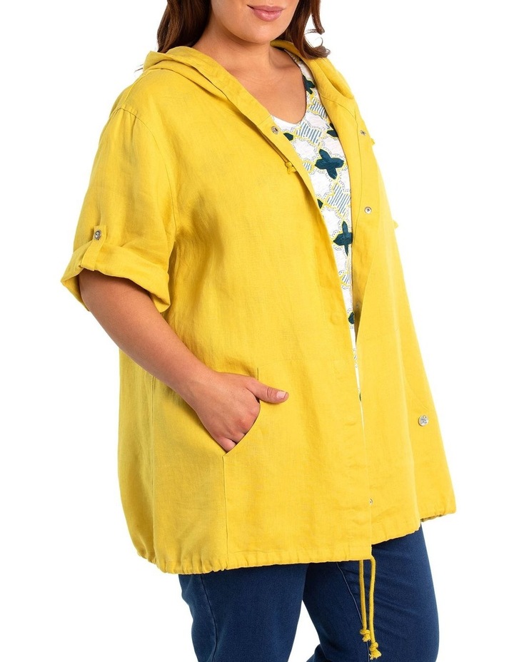 Yarra Trail Woman Short Sleeve Relaxed Linen Jacket MYER