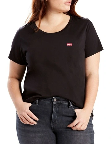 Perfect Curve Crew Neck Tee in Mineral Black