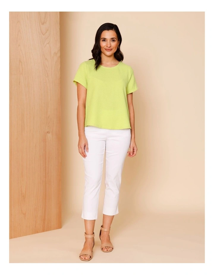 Short Sleeve Swing Top In Lime image 3